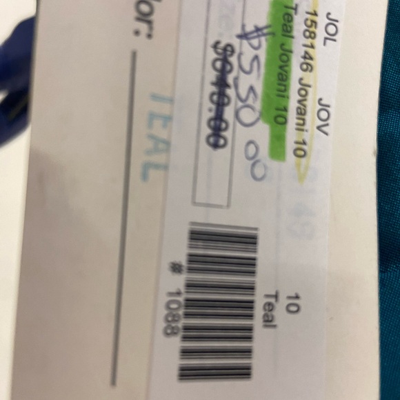 NWT Javoni Teal off shoulder dress. Size 10 - Picture 4 of 4